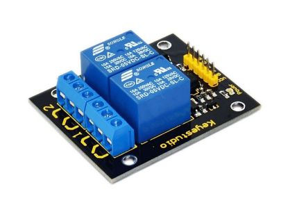 Picture of 2-CH RELAY 5V COIL, PCB MODULE FOR ARDUINO