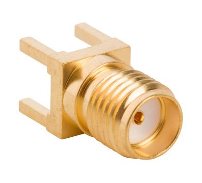 Picture of SMA-SOCKET PCB MOUNT STR 4-CNR, GOLD PIN