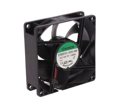 Picture of 12VDC AXIAL FAN 80sqx25mm SLV 41CFM LEAD