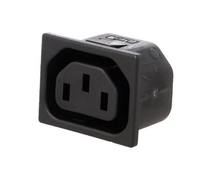 Picture of C13 IEC SOCKET 10A 250V AC SNAP-IN