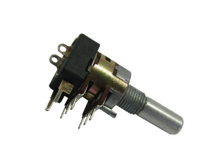 Picture of 16MM POTENTIOMETER W/SWITCH S/T LIN DUAL 50K