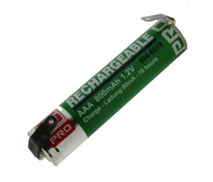 Picture of R03/AAA BATTERY 1.2V 0.8AH NiMH SOLDER TAGS