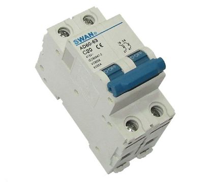 Picture of CIRCUIT BREAKER 6KA C CURVE 2P 20A