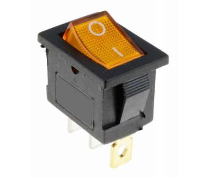 Picture of ROCKER SWITCH ILLUMINATED YL 12V 15A SPST 13x19