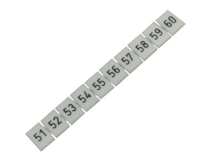Picture of TERMINAL MARKER STRIP D/R 8.2mm 10 POLE No.51-60