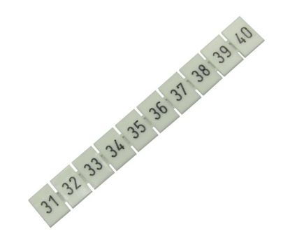 Picture of TERMINAL MARKER STRIP D/R 8.2mm 10 POLE No.31-40