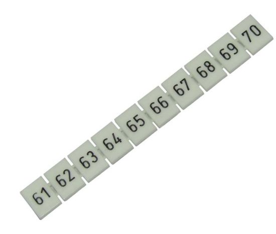 Picture of TERMINAL MARKER STRIP D/R 8.2mm 10 POLE No.61-70