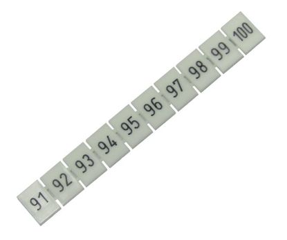 Picture of TERMINAL MARKER STRIP D/R 8.2mm 10 POLE No.91-100