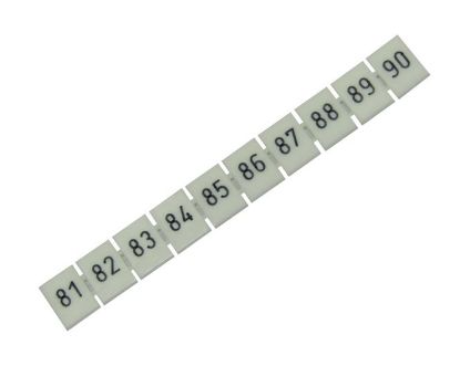 Picture of TERMINAL MARKER STRIP D/R 8.2mm 10 POLE No.81-90