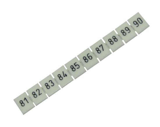 Picture of TERMINAL MARKER STRIP D/R 8.2mm 10 POLE No.81-90