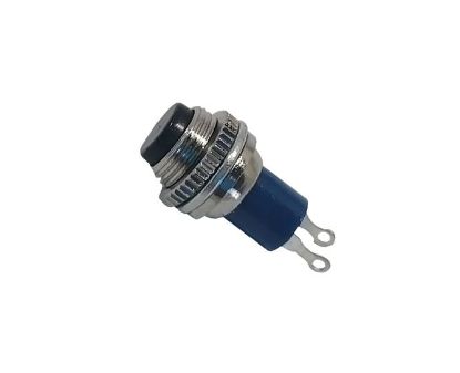Picture of PUSH BUTTON SWITCH N.C. SPST 0.5A BLACK SOLDER M10 D=7.8 L=26