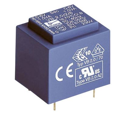 Picture of TRANSFORMER P=230V S=18V 66mA 1.2VA  PCB