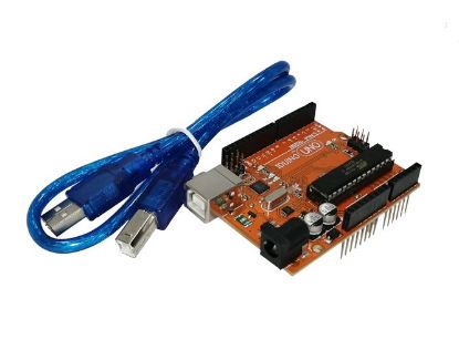 Picture of ARDUINO UNO R3 DEVELOP. MODULE BOARD LONG SIDE TERM + USB LEAD