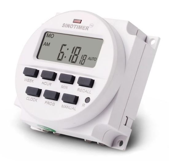 Picture of 12VDC DIGITAL WEEKLY PROGRAMMABLE TIMER 15A 60x60x32mm