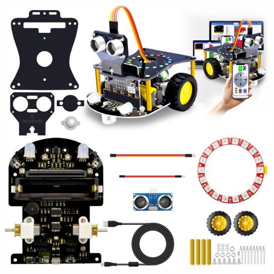 Picture of MINI SMART ROBOT CAR KIT V2 - NEEDS MICRO:BIT MAIN BOARD