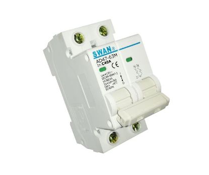 Picture of CIRCUIT BREAKER 2POLE 40A 3KA DIN RAIL C-CURVE