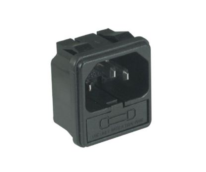 Picture of C14 IEC PLUG & FUSE HOLDER PRESS FIT
