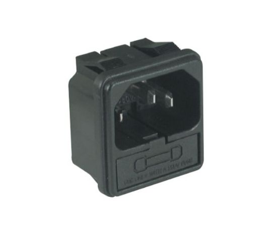 Picture of C14 IEC PLUG & FUSE HOLDER PRESS FIT