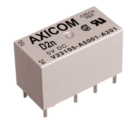 Picture of RELAY DPDT 1A 5VDC RECT 8PCB