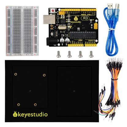 Picture of UNO R3+BREADBOARD+CHASSIS+65 WIRES+USB CABLE