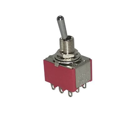 Picture of MINI TOGGLE SWITCH 3PDT ON-ON SOLDER TERMINALS
