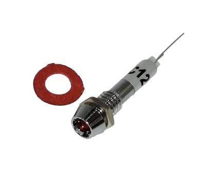 Picture of 6MM LED INDICATOR 12VDC RED