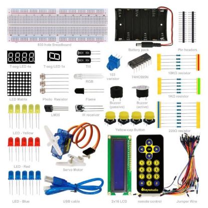 Picture of BASIC STARTER KIT FOR ARDUINO (NO UNO BOARD )