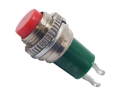 Picture of PUSH BUTTON SWITCH N.C. SPST 0.5A RED SOLDER M10 D=7.8 L=26