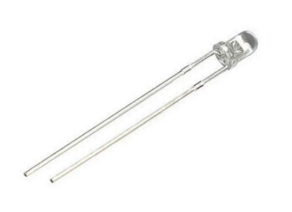 Picture of LED 3mm CL-WHITE RND 1K6mcd  22D