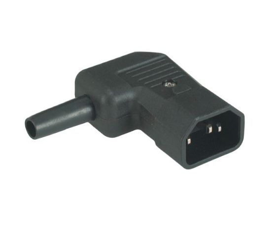 Picture of C14 IEC R/A PLUG ADPATER RE-WIRE BLACK