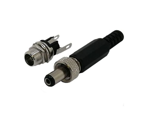 Picture of 2.1mm DC POWER PLUG  AND SOCKET LOCKABLE TYPE UNASSEMBLED