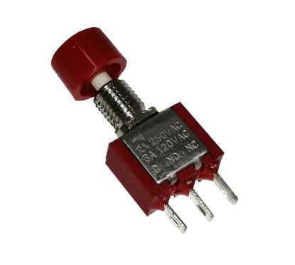 Picture of P/B SWITCH NO MOM (ON) SOL-TAG WITH RED CAP=10mm