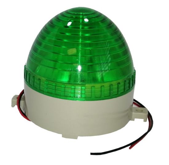 Picture of STROBE / BEACON LED LIGHT 12VDC 2W  D=70mm GREEN SCR