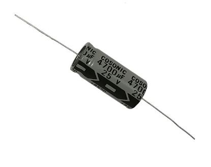 Picture of ELECTROLYTIC CAPACITOR AXIAL 4700uF 25V 40x18mm