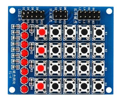 Picture of 4x4 MATRIX KEYPAD AND LED INTERFACE BOARD