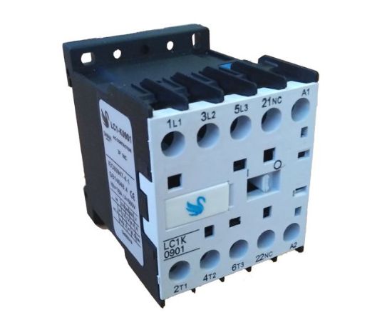 Picture of AC CONTACTOR 9A 12VAC COIL 3P, 3-NO & 1-N.C AUX