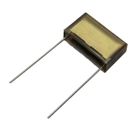 Picture of METALLIZED PAPER CAPACITOR 10nF 275VAC 20% PCB P=15.2