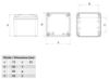 Picture of ALUMINIUM CAST ENCLOSURE IP67 80x80x73MM
