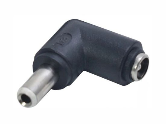 Picture of ADAPTER DC 2.1x5.5x11mm PLUG R/A TO 2.1x 5.5x 11mm SOCKET