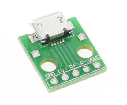Picture of MICRO USB TYPE-B TO PCB BREAKOUT BOARD 5P