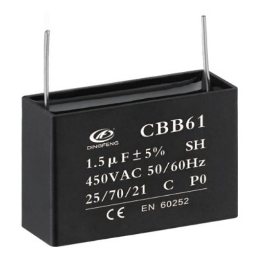 Picture of CAPACITOR C/FAN 1.5uF 450VAC PCB PINS P=33mm
