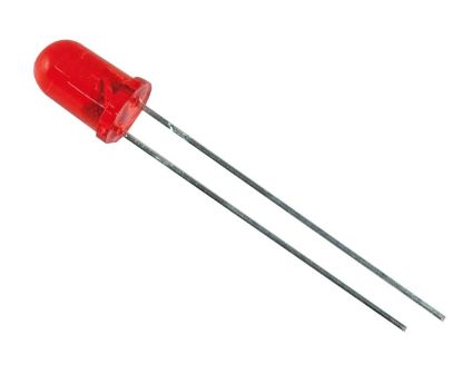 Picture of 5MM ROUND RED DIFFUSED LED 700mcd 90-DEG - DEBULK