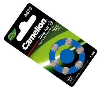 Picture of COIN BATTERY ZINC-AIR 1.45V 0.56Ah 11.6x5.4mm - 6P/CARD