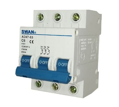 Picture of CIRCUIT BREAKER 3KA C CURVE 3P 6A