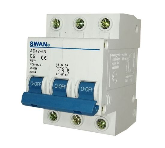 Picture of CIRCUIT BREAKER 3KA C CURVE 3P 6A