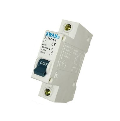 Picture of MINI D/R CIRCUIT BREAKER 3KA D-CURVE 1P 63A