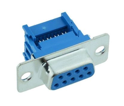 Picture of IDC SOCKET D-SUB 9W METAL MNT & W/METAL CLIP - DEBULK