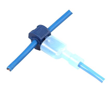 Picture of 1.0-2.5mm T-TYPE  SPLICE TERMINAL IN-LINE TO PUSH-ON 6.35 SPADE
