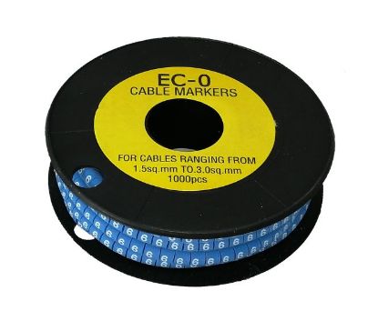 Picture of CABLE MARKER 6 GREEN OD 1.5 - 3mm2 EC-TYPE