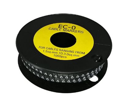 Picture of CABLE MARKER 0 BLACK OD 1.5 - 3mm2 EC-TYPE